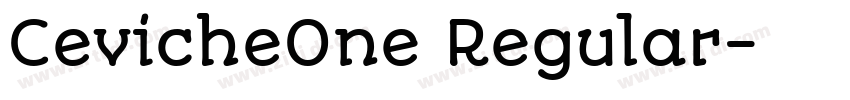 CevicheOne Regular字体转换